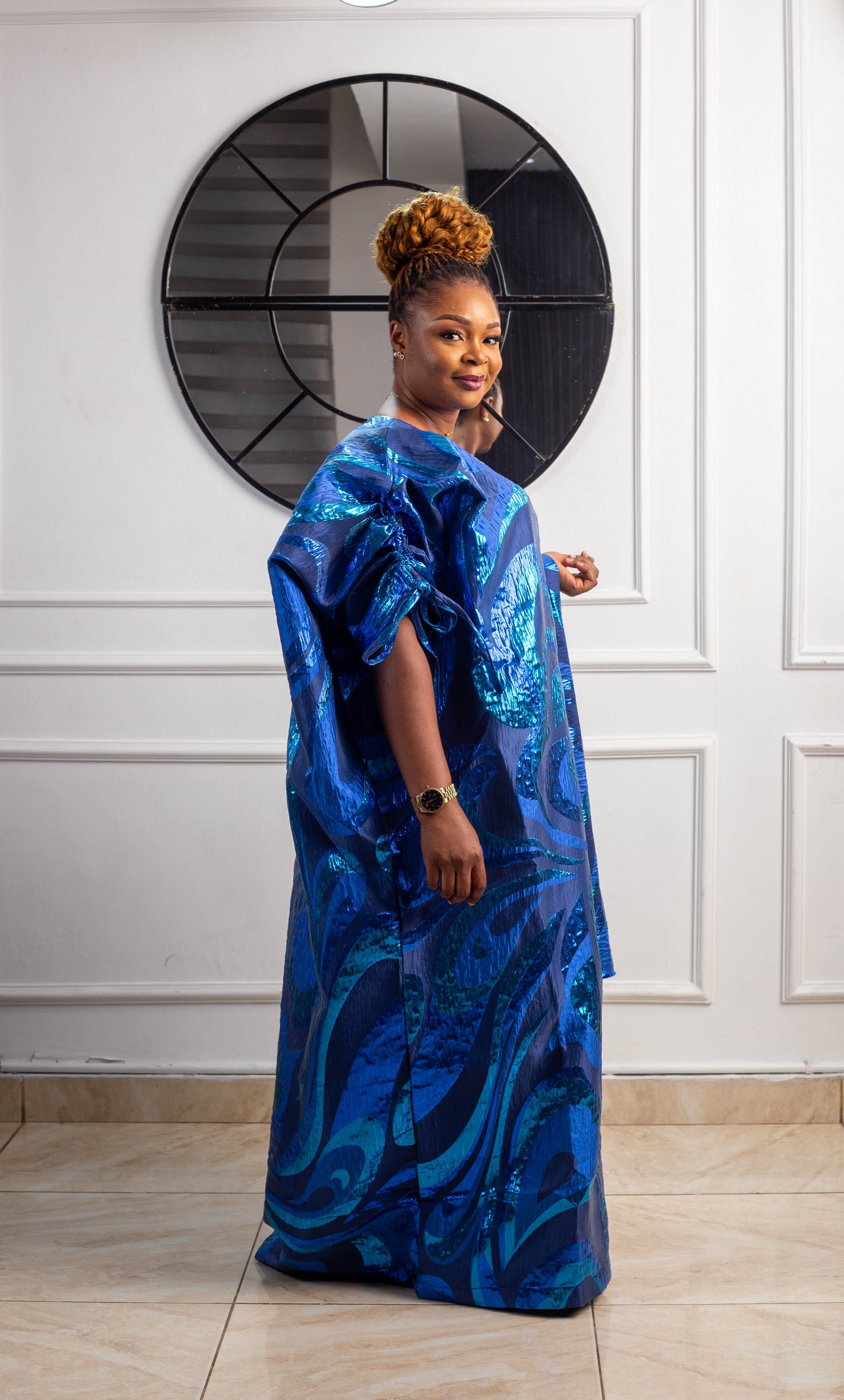 CRYSTAL LONG GOWN BROCADE
