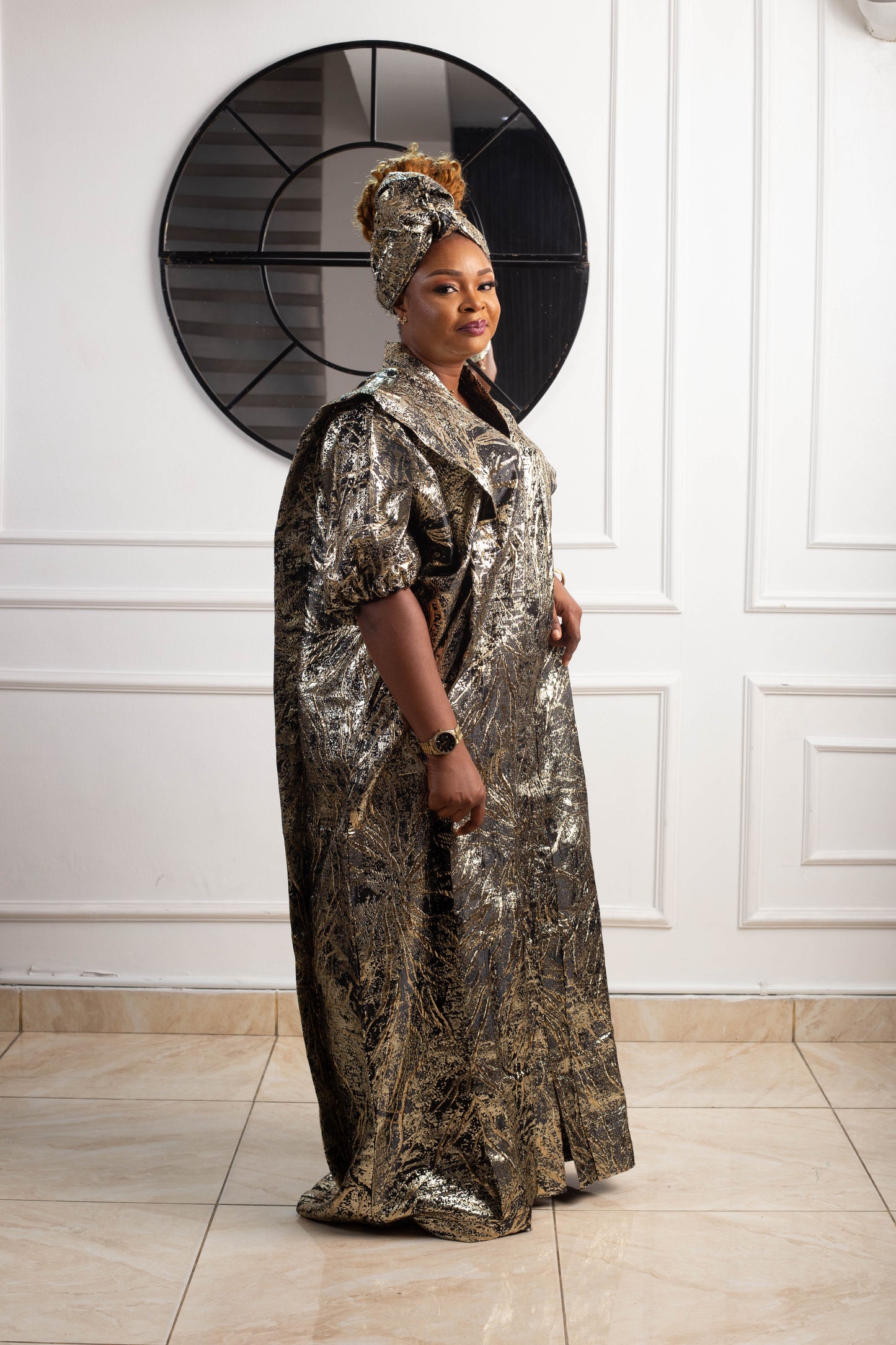 ROSE LONG GOWN BROCADE