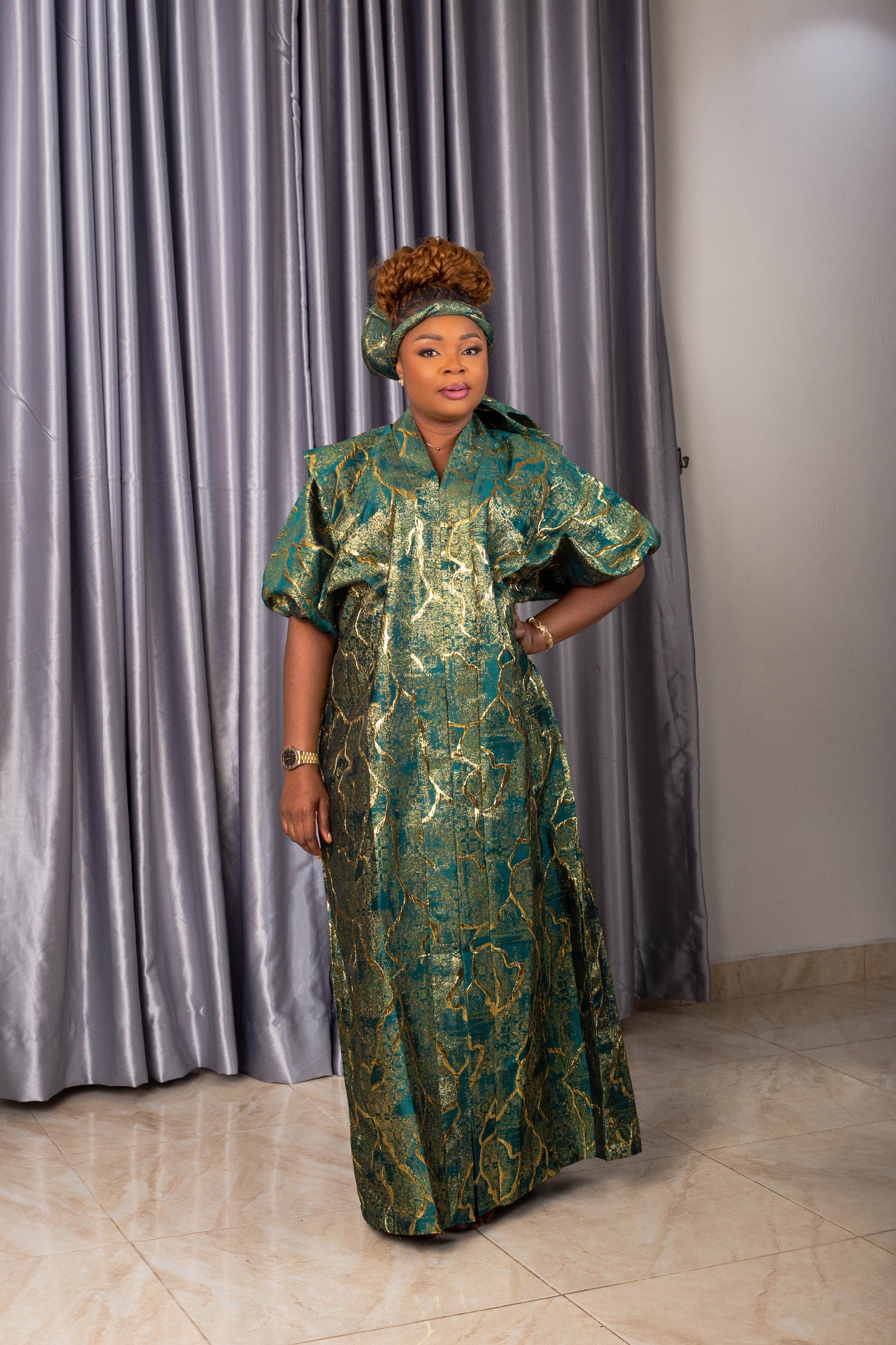 LONG GOWN BROCADE
