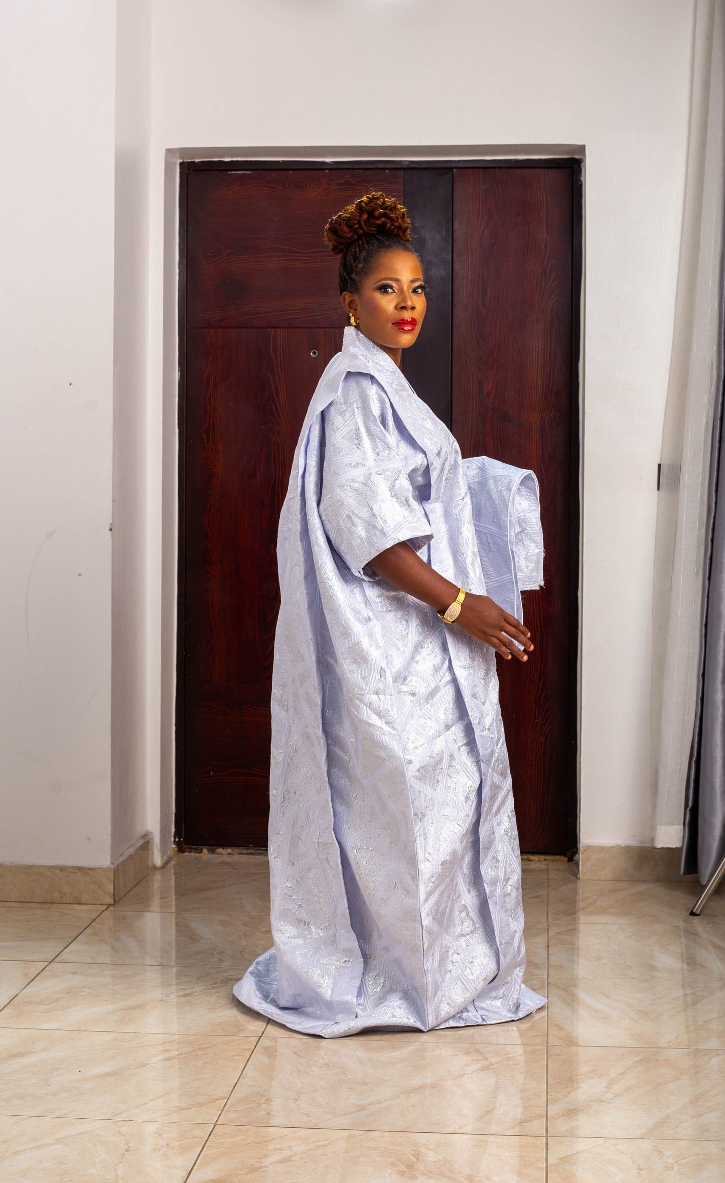 CRYSTAL LONG GOWN BROCADE