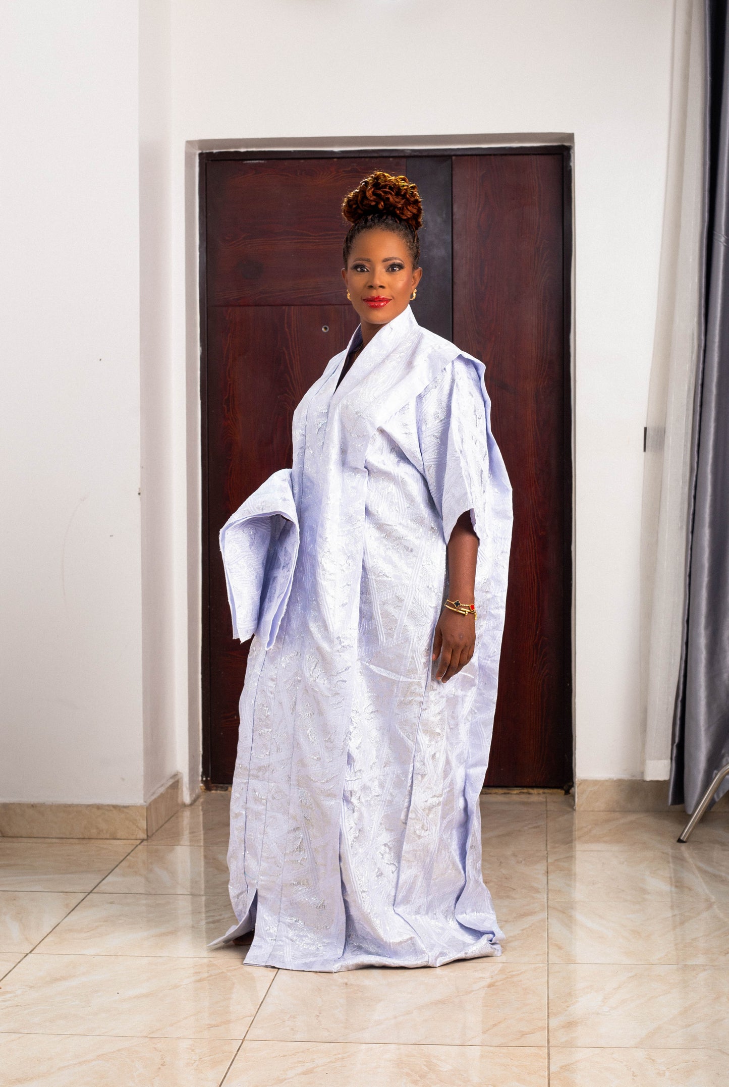 CRYSTAL LONG GOWN BROCADE