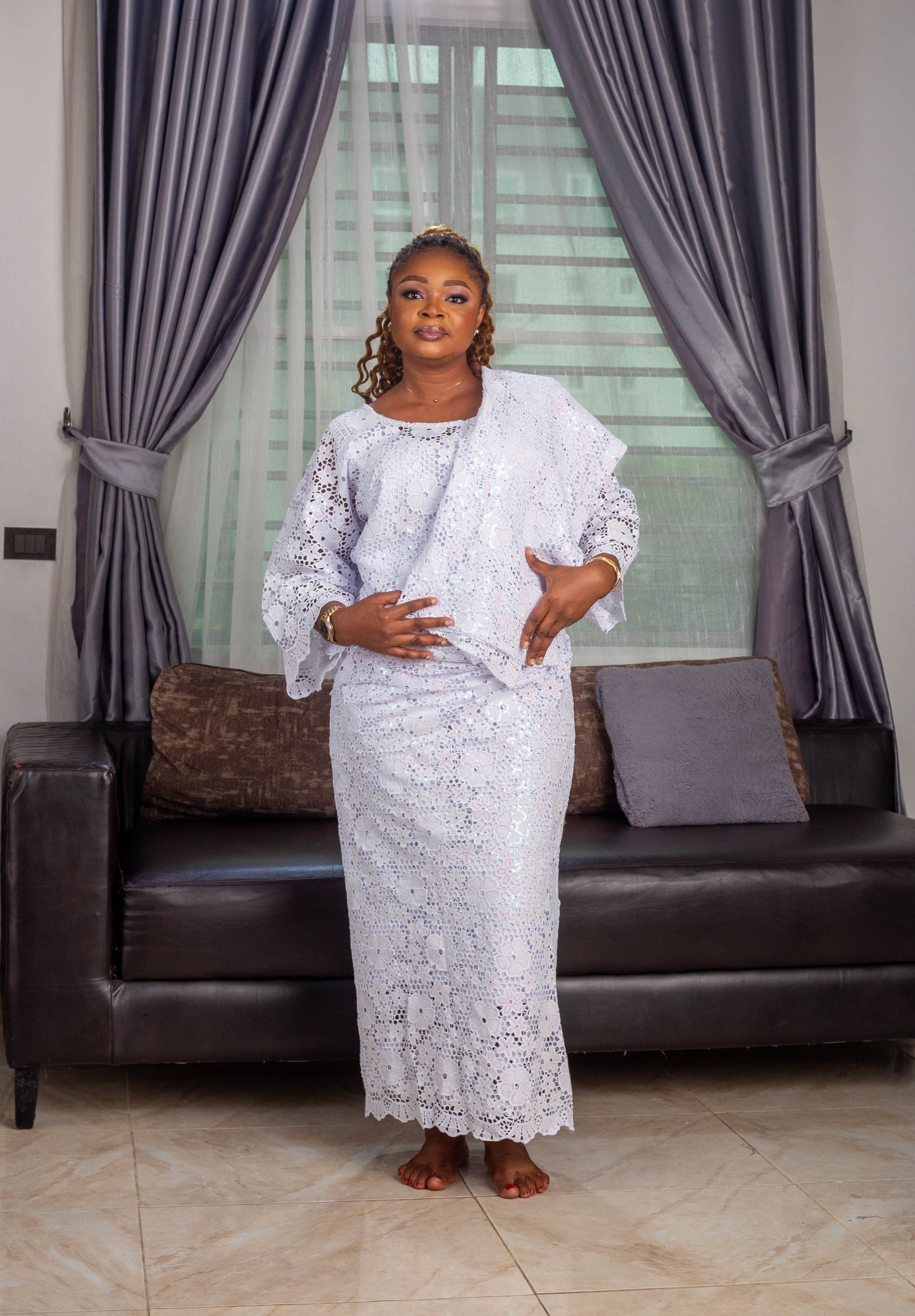 DIAMOND CHECK ROUND NECK IRO AND BUBA LACE