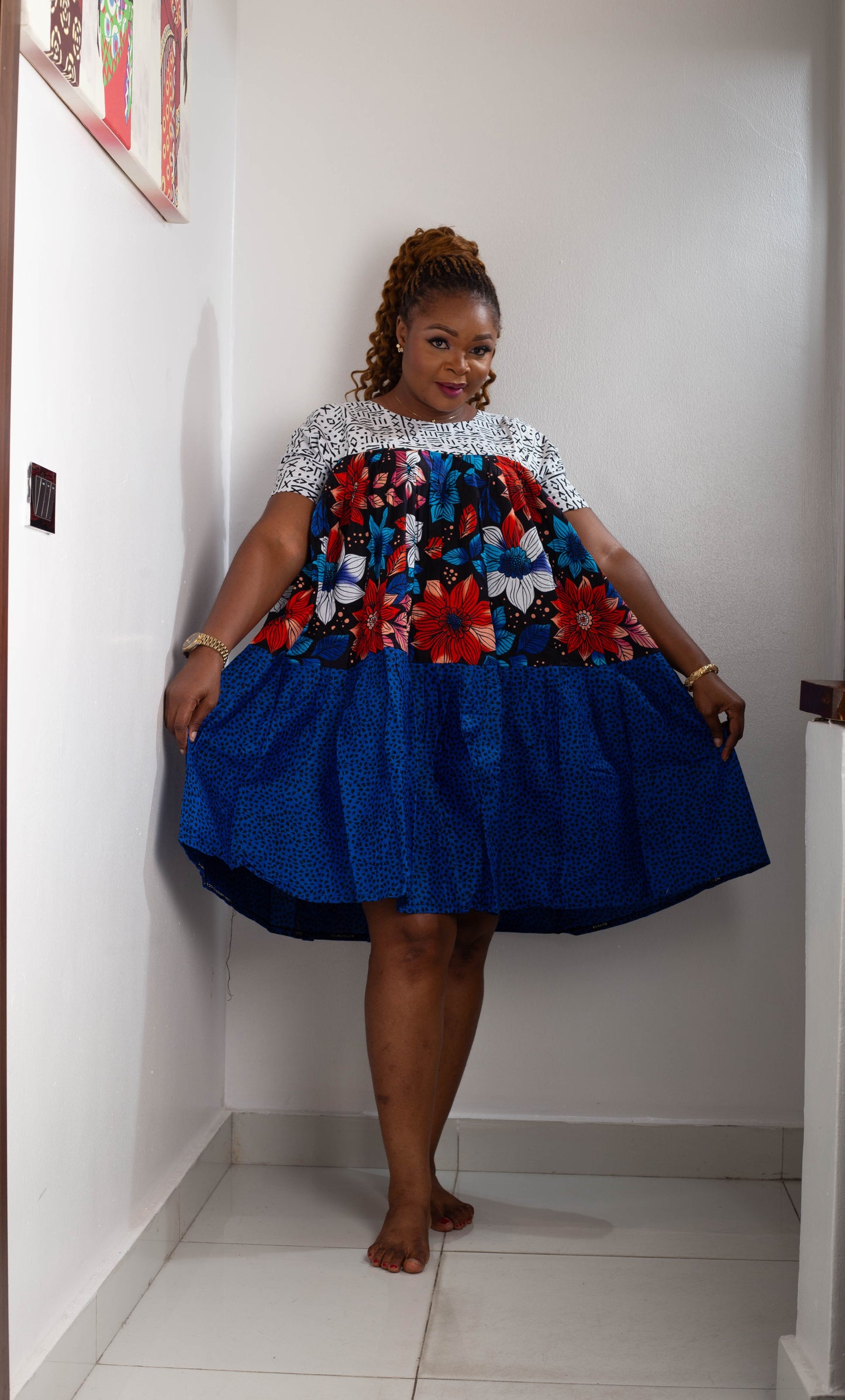 SHORT ANKARA CARABIAN GOWN