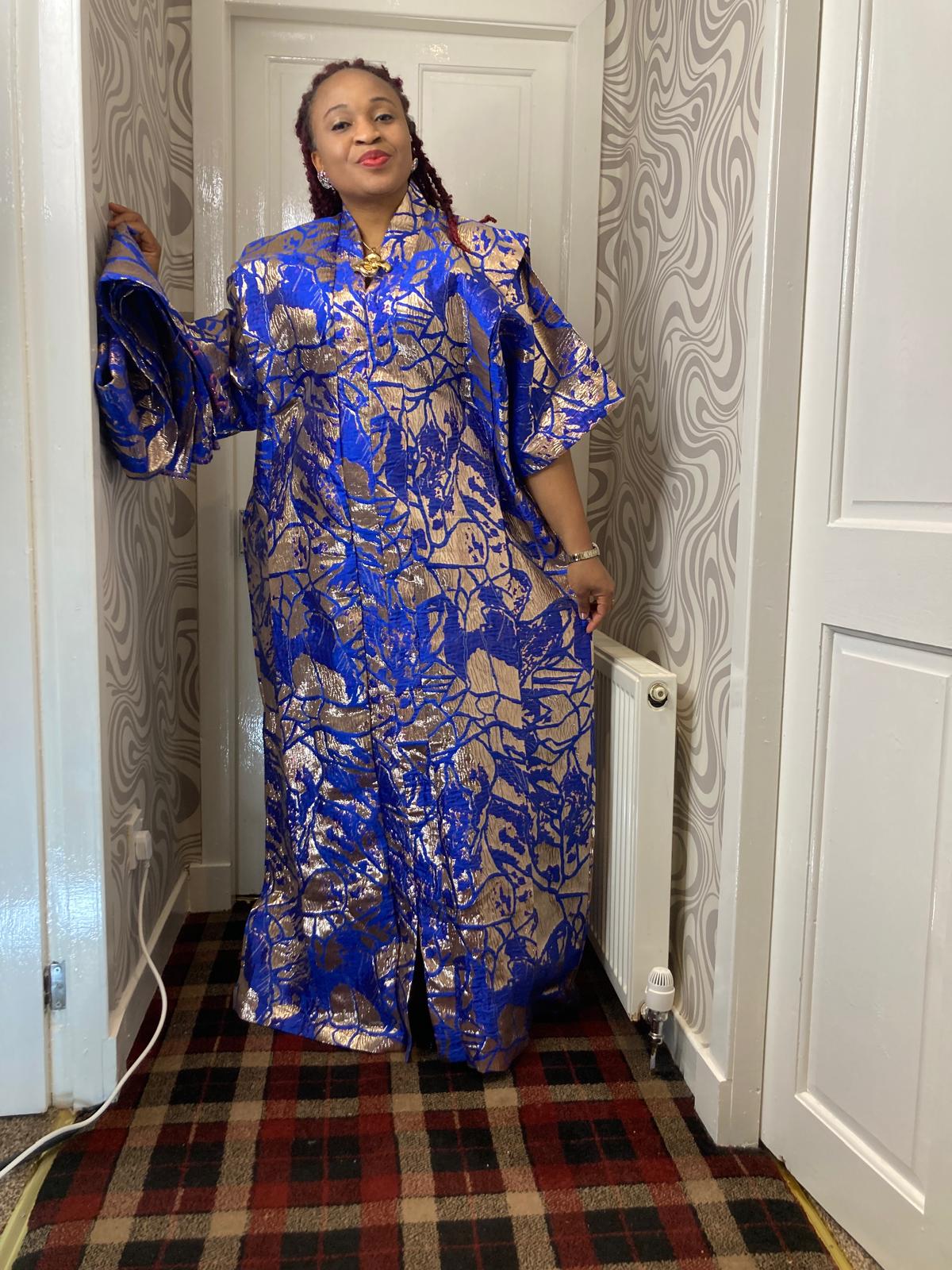 FLOWER LONG GOWN BROCADE