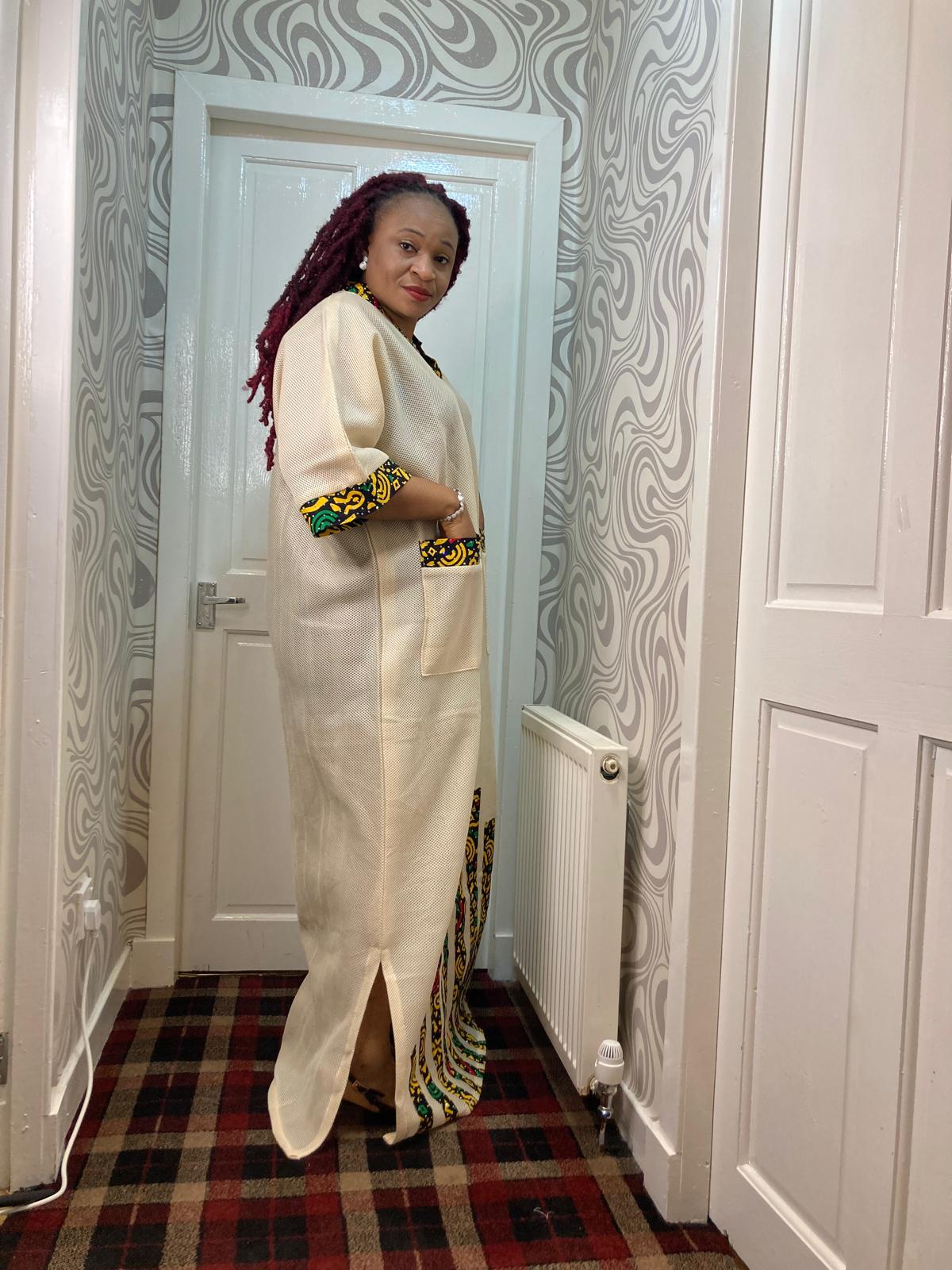 SCHUBA WITH ANKARA MIXED WITH STONE