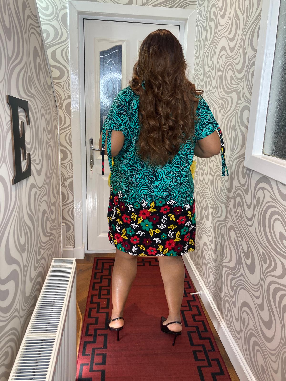 Ankara Stoned Short Gown