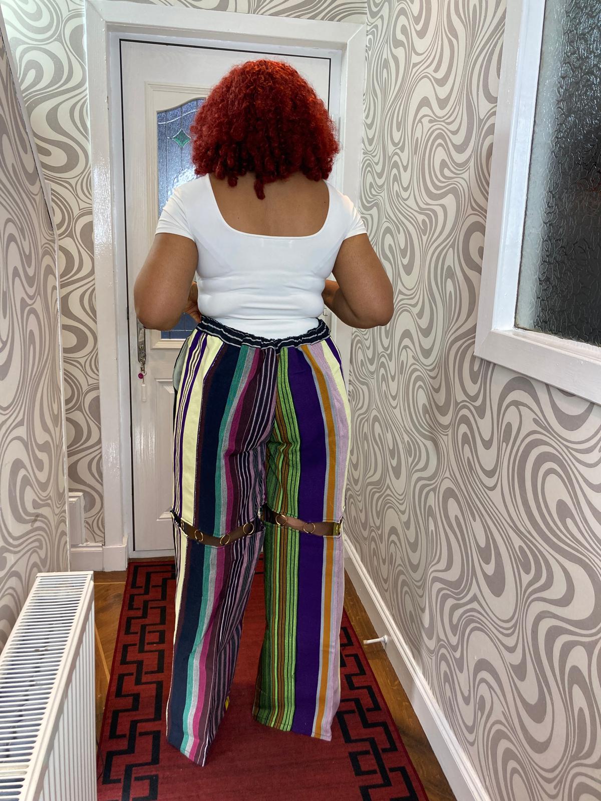 Aso Oke Cargo Pant With Ring