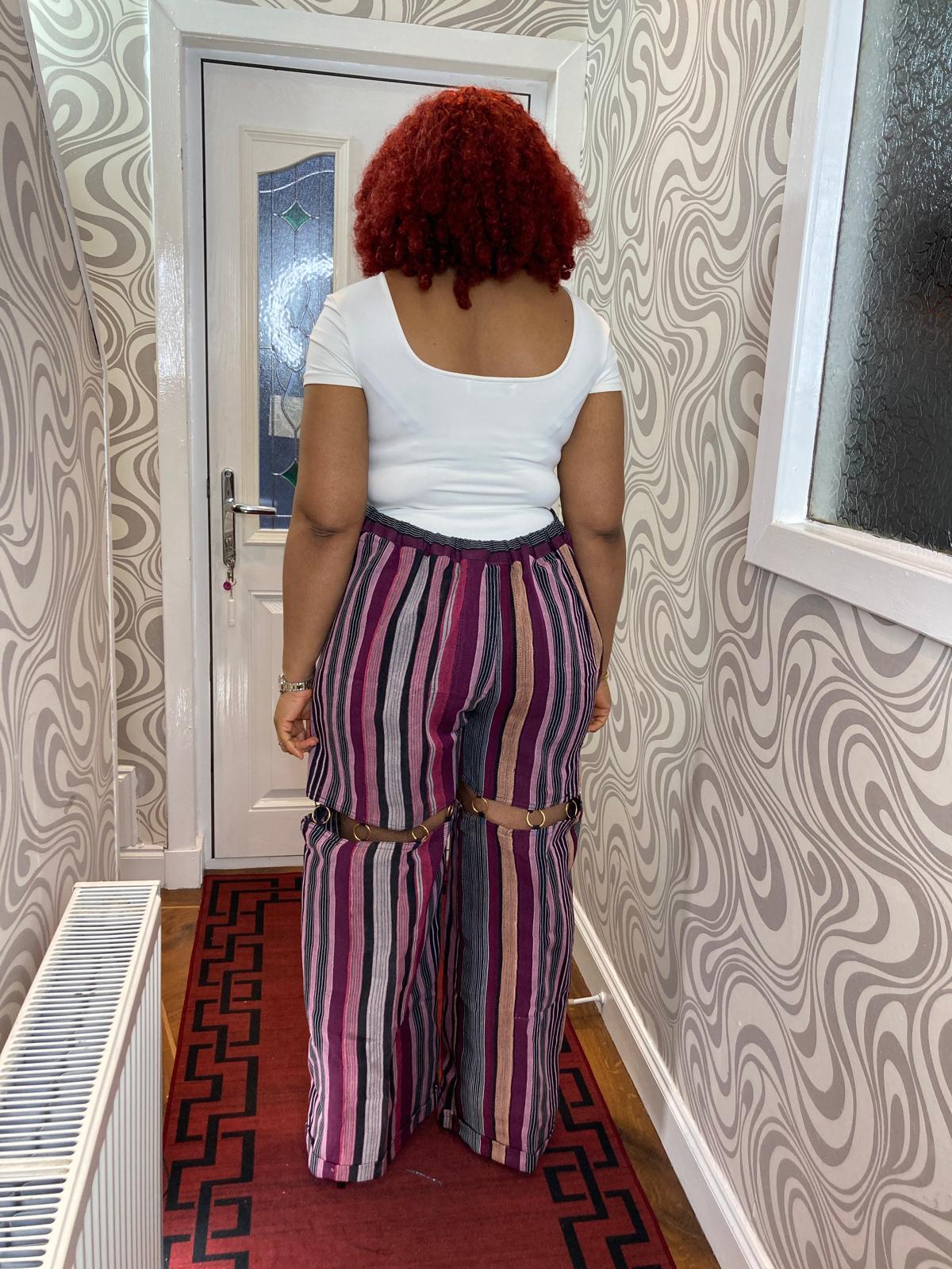 Aso Oke Cargo Pant With Ring