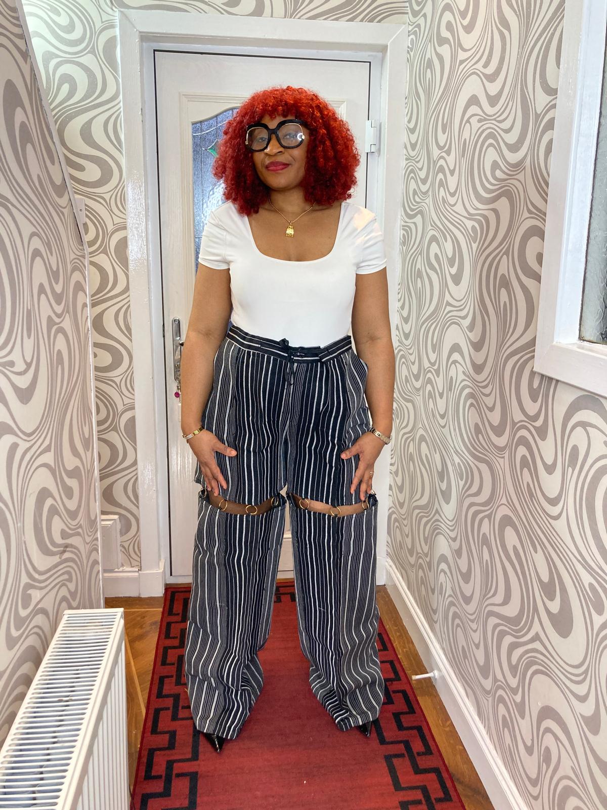 Aso Oke Cargo Pant With Ring