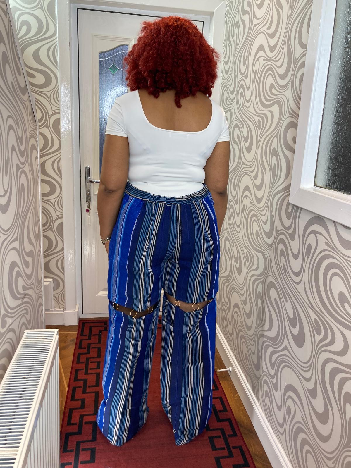 Aso Oke Cargo Pant With Ring