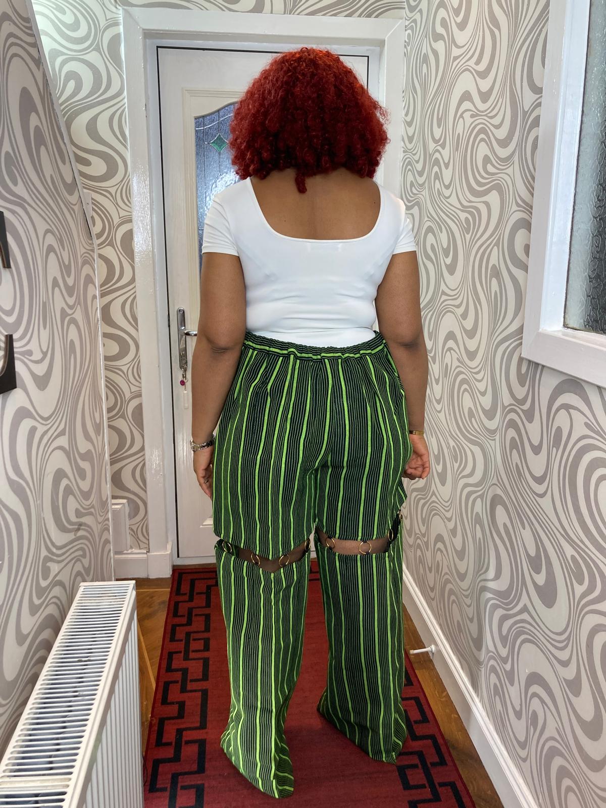 Aso Oke Cargo Pant With Ring