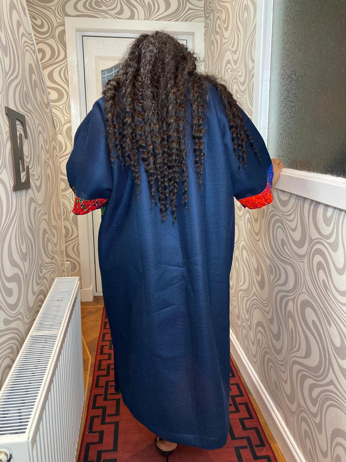 SCHUBA WITH ANKARA MIXED WITH STONE