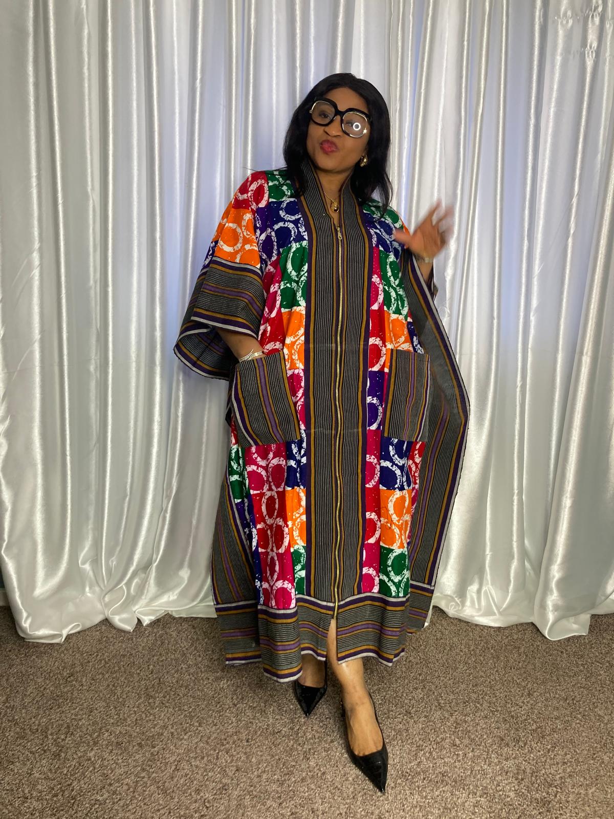3- Quater Gown With Aso Oke