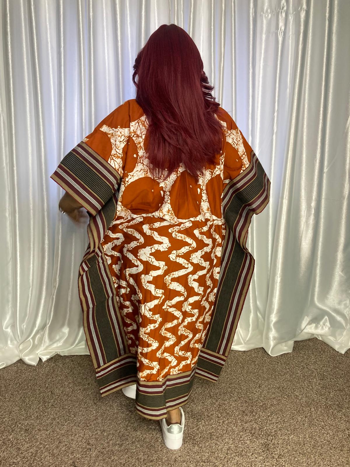 3- Quater Gown With Aso Oke