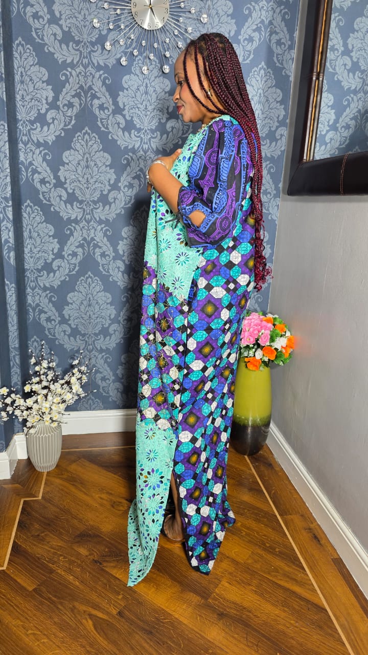 Ankara Mixed With Lace