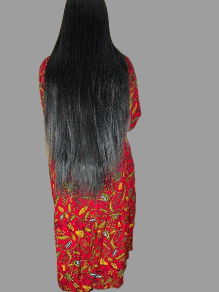 3 Quater Ankara Gown