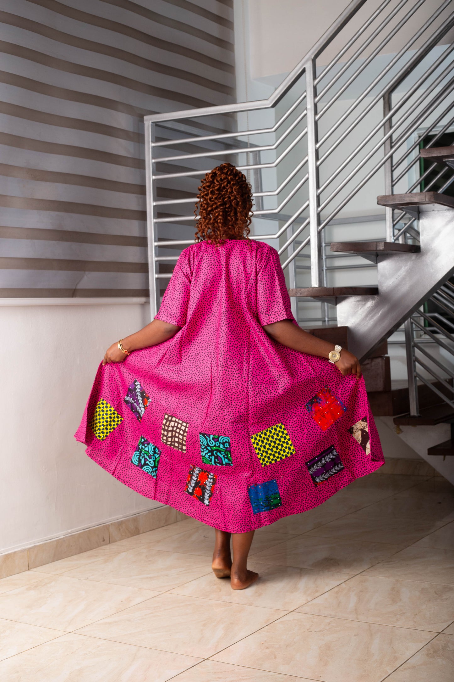 ANKARA GOWN WITH PATCHES