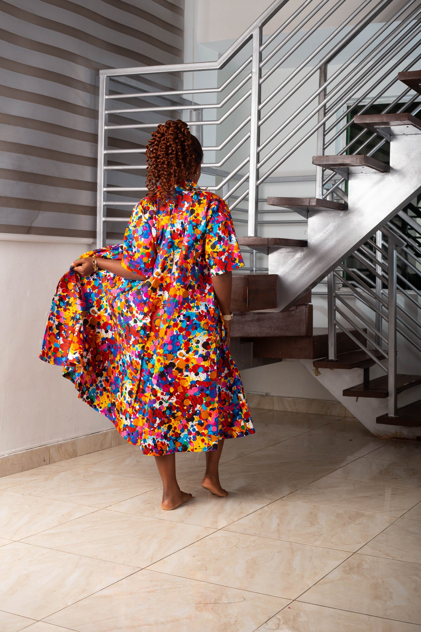 CLASSIC ANKARA SHIRT GOWN