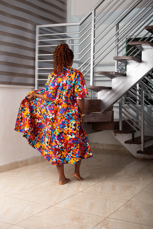 CLASSIC ANKARA SHIRT GOWN