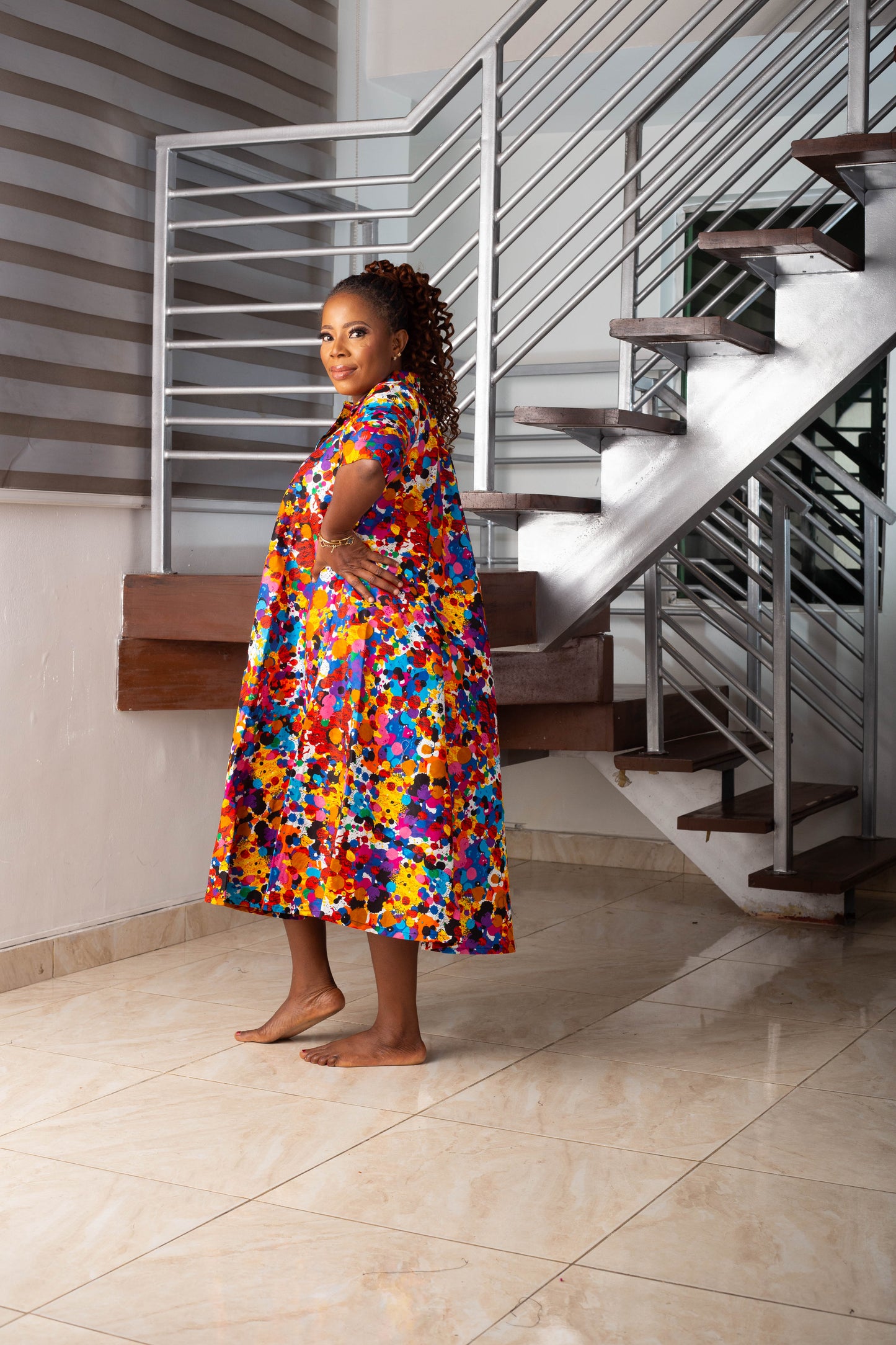 CLASSIC ANKARA SHIRT GOWN