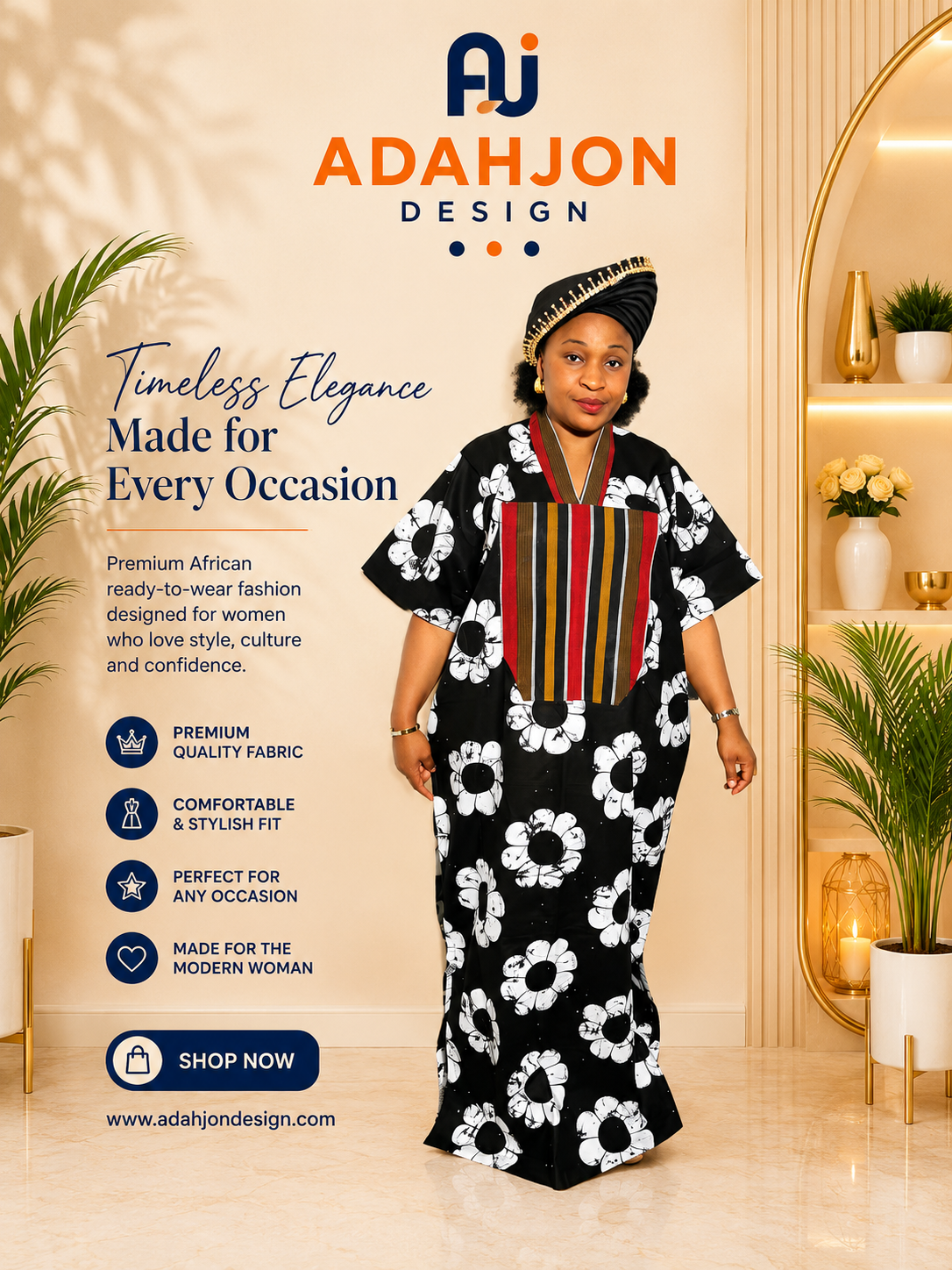 Long Ankara Gown