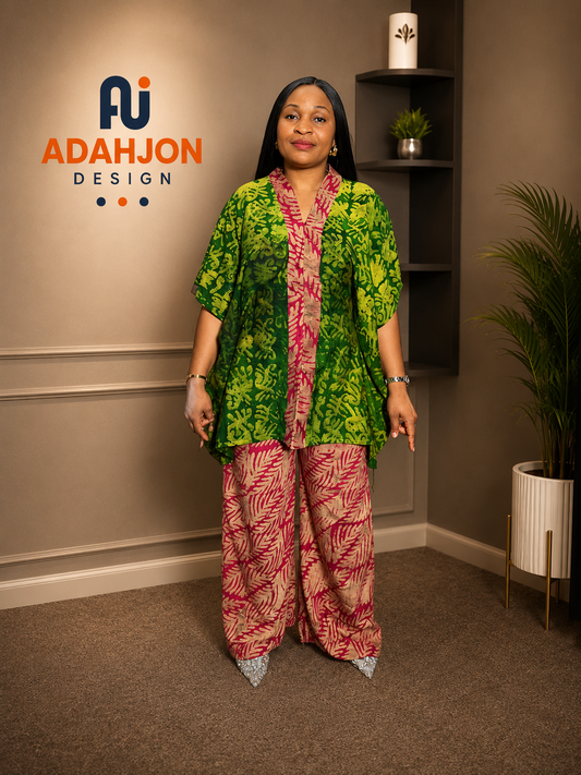 Colourful Adire Two Piece Set