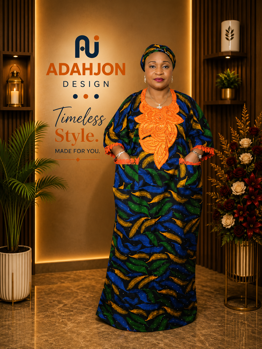 Luxury Long Ankara Gown