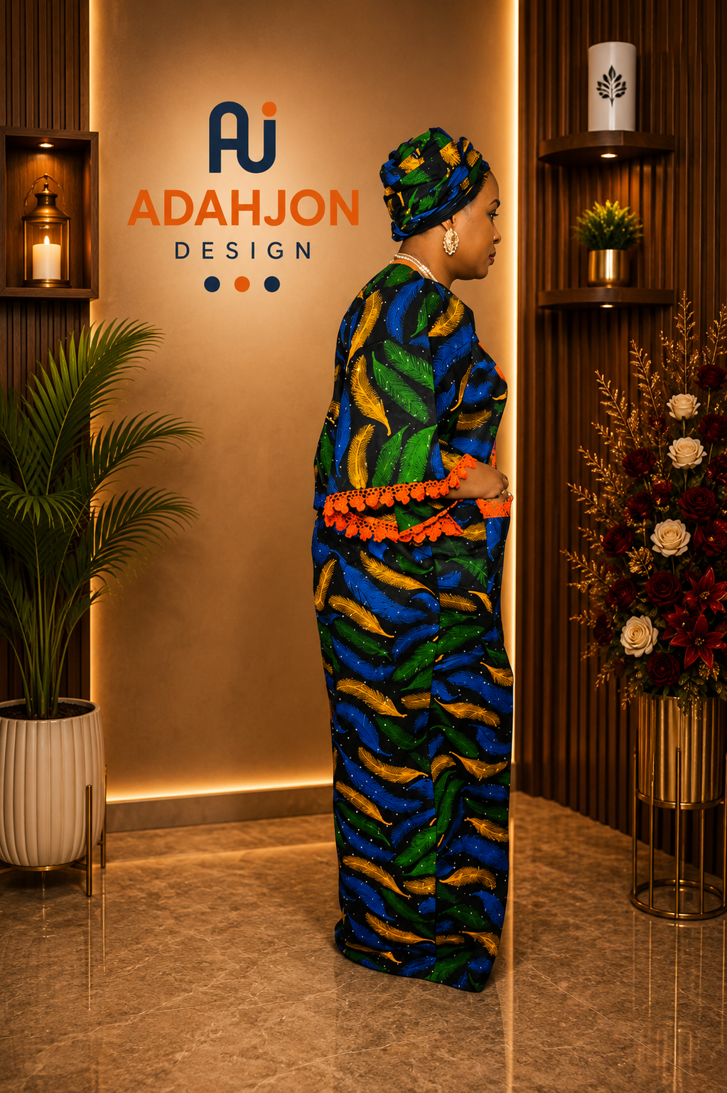 Luxury Long Ankara Gown