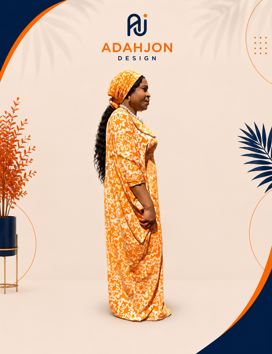 Adire Long Gown