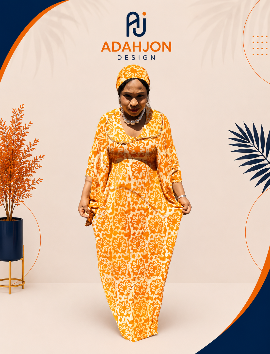 Adire Long Gown