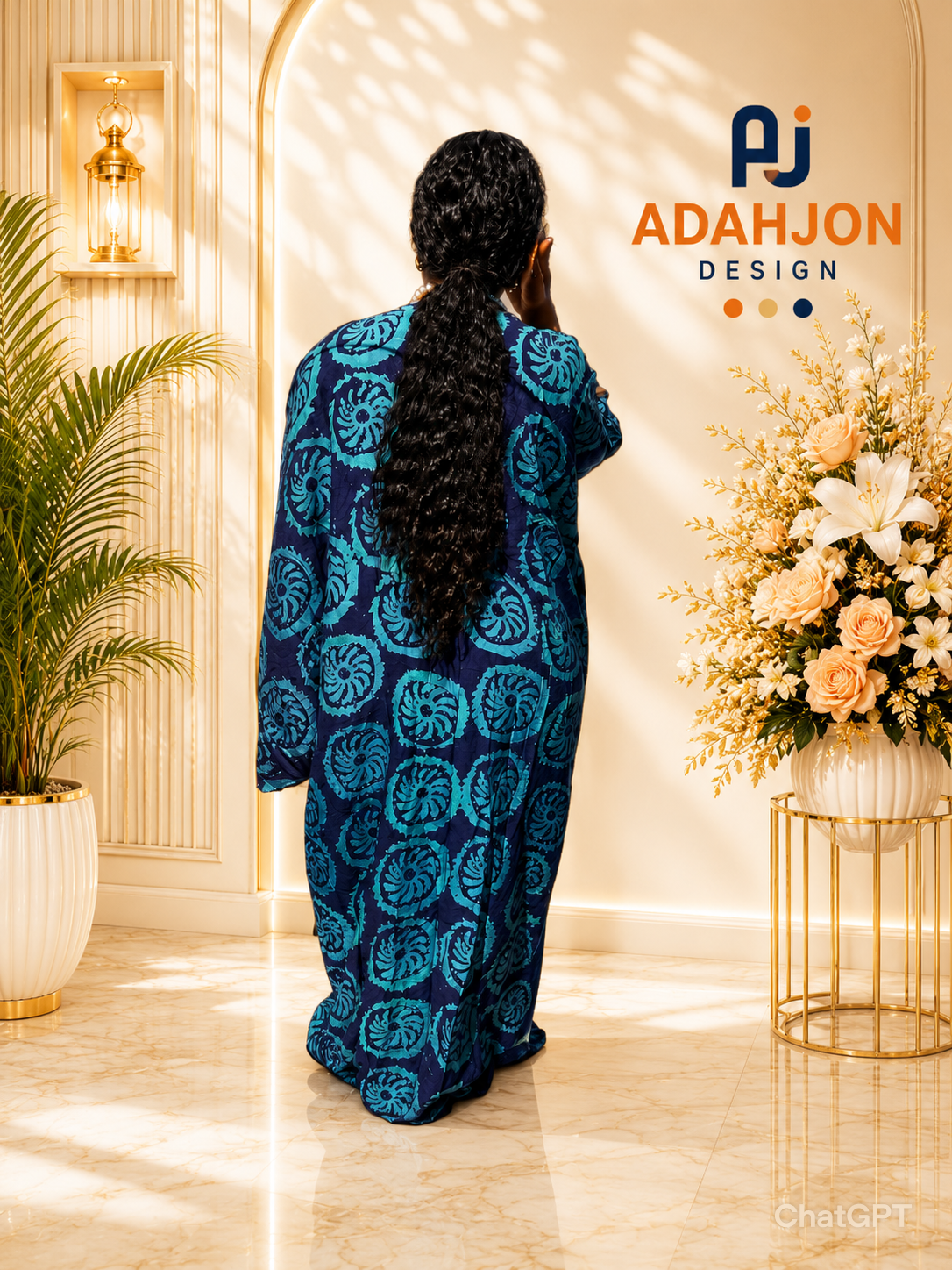 Adire Long Gown