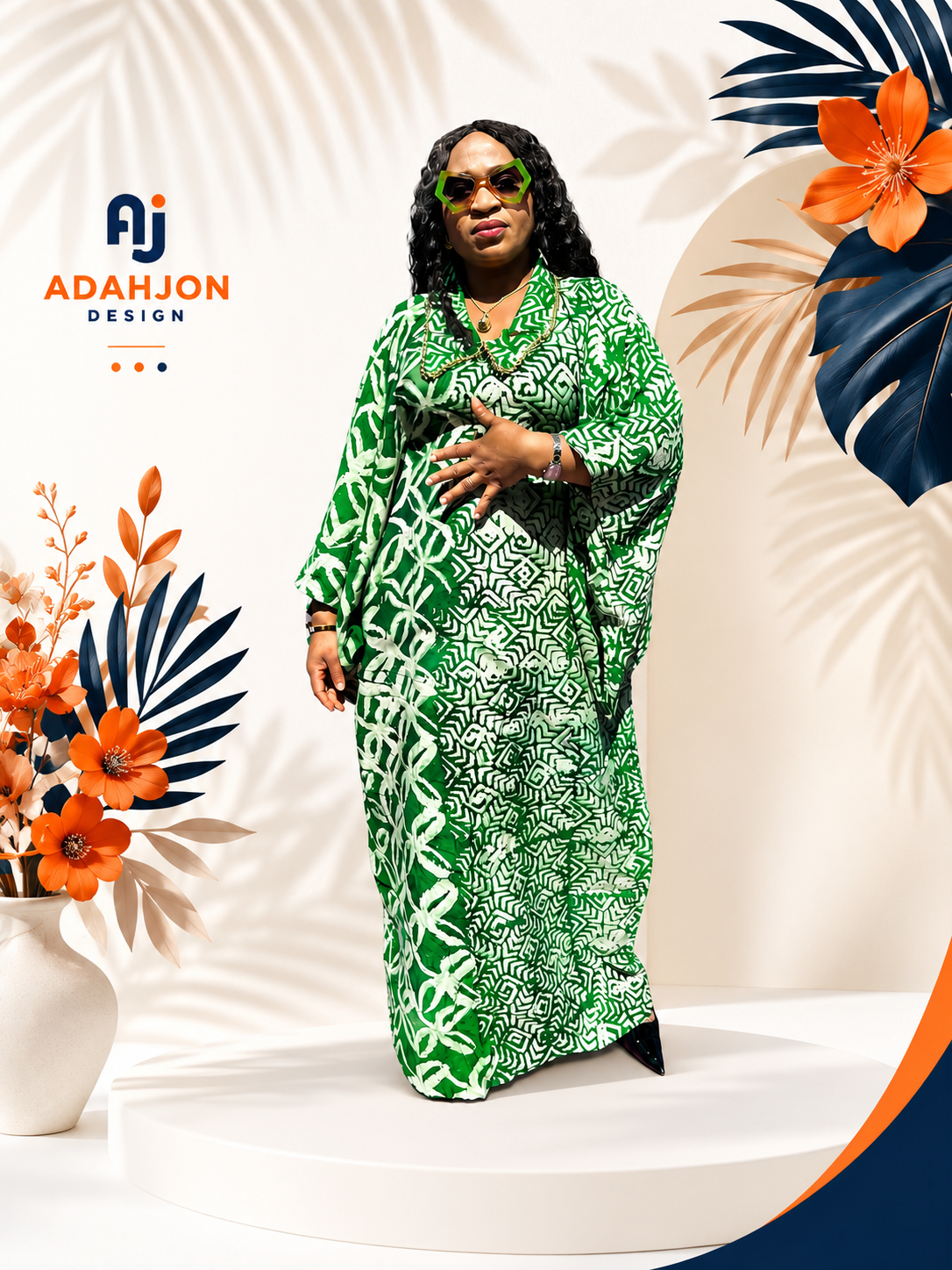 Adire Long Gown