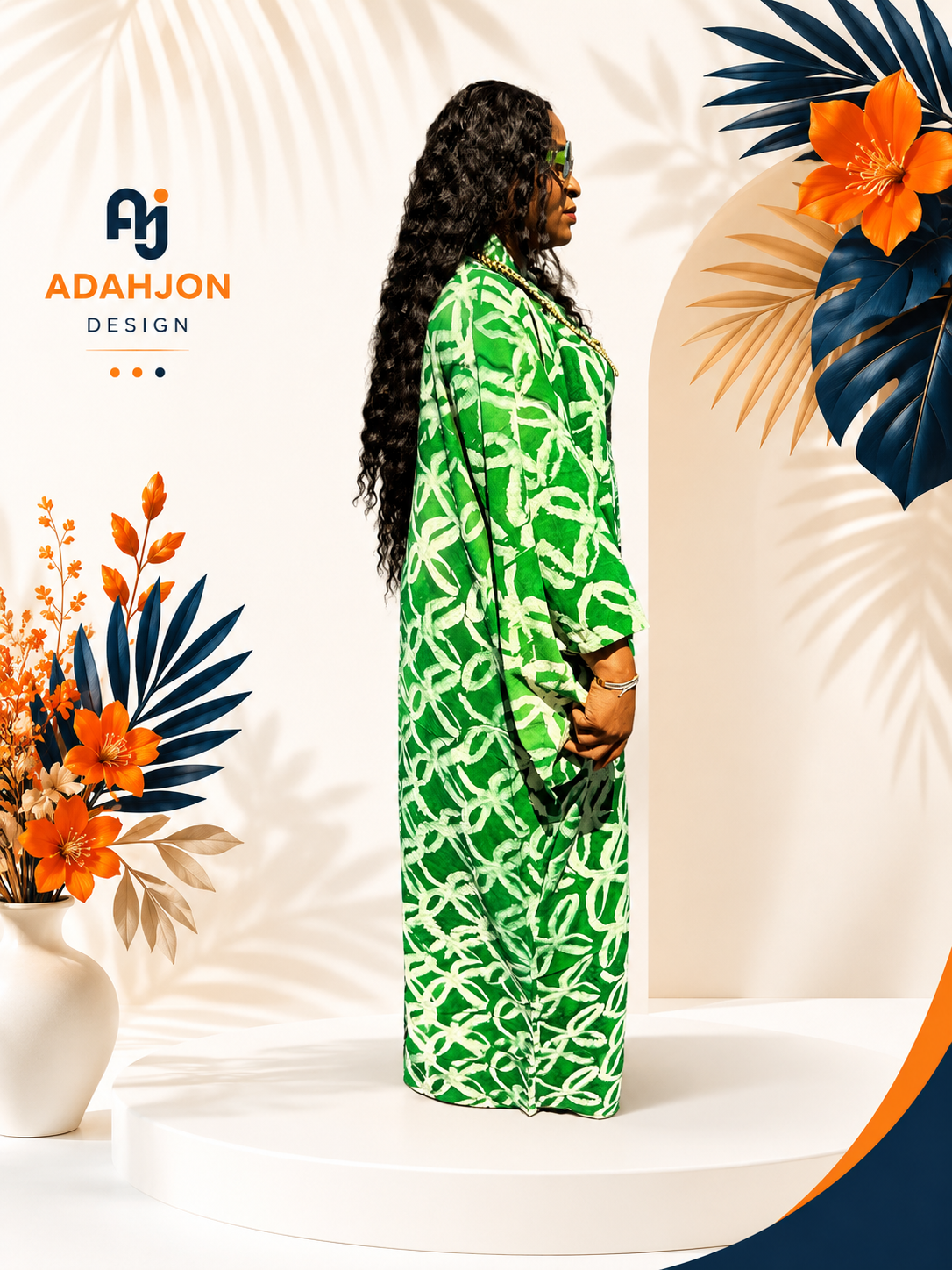 Adire Long Gown