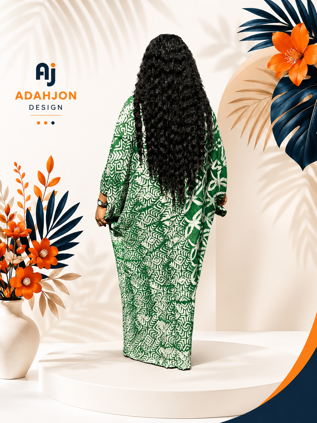 Adire Long Gown