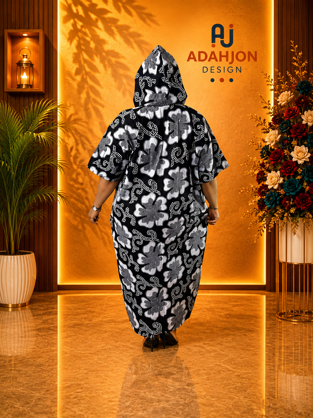 3 quater Gown Hoodie