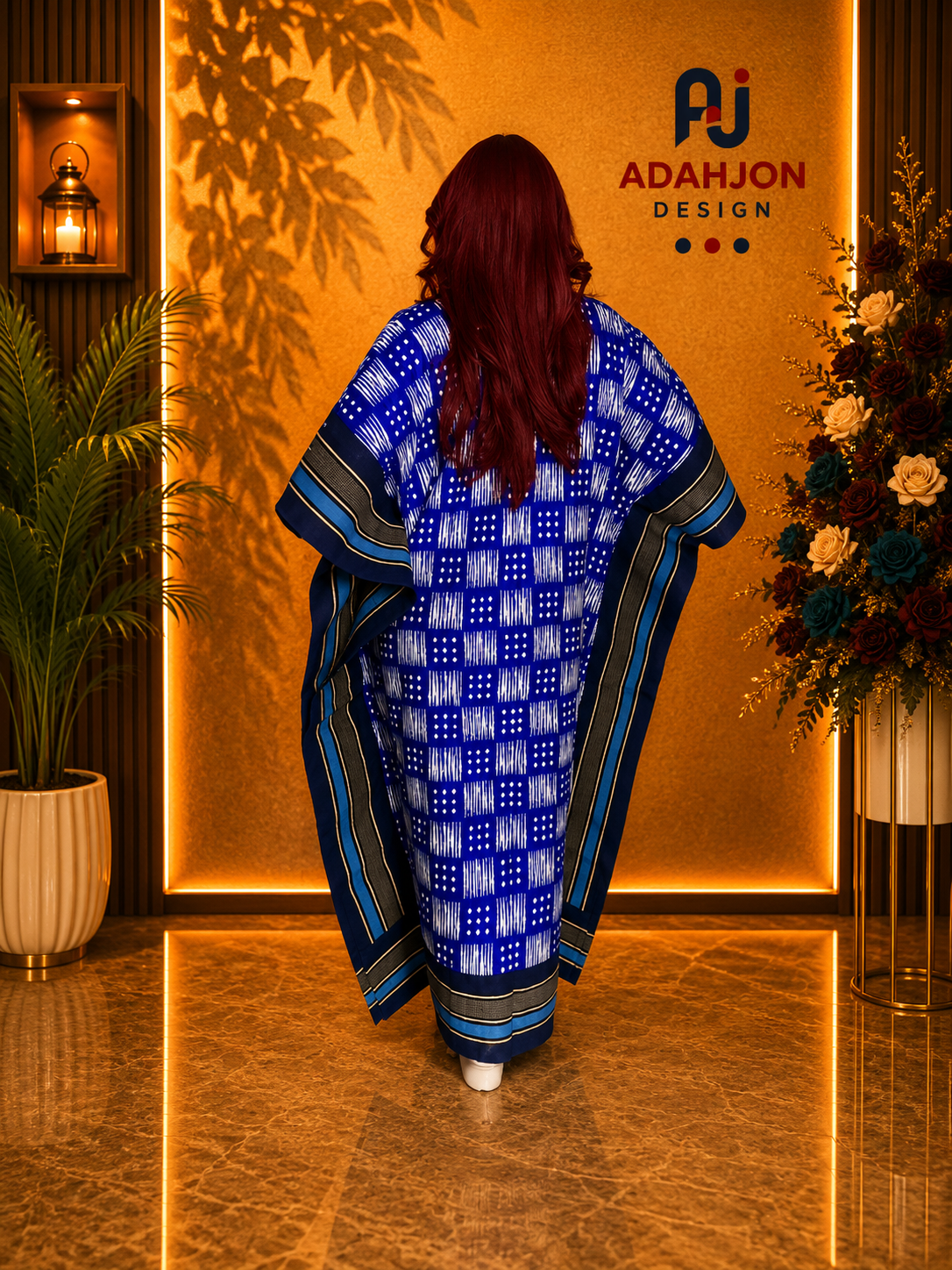 3- Quater Kimono Jacket With Aso Oke