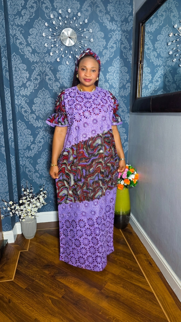 Ankara Mixed With Lace