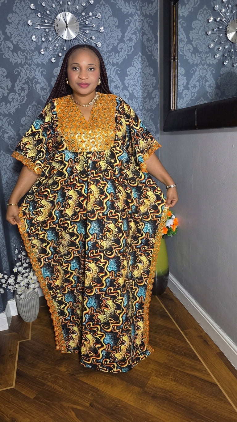 Ankara With Embroidery