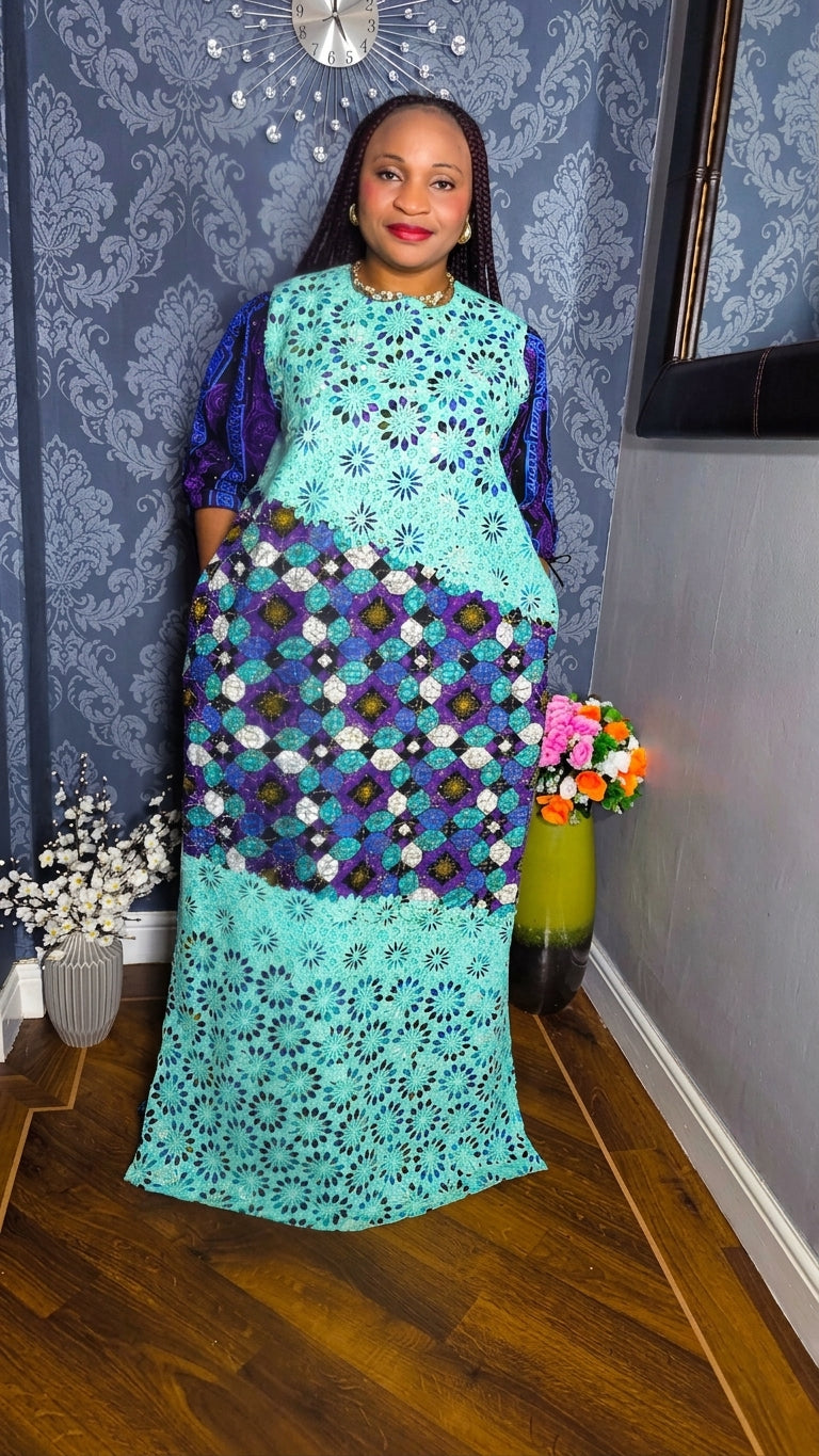 Ankara Mixed With Lace