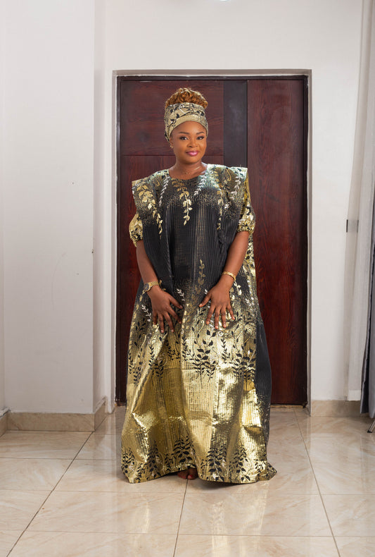 FLOWER LONG GOWN BROCADE