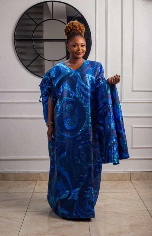 CRYSTAL LONG GOWN BROCADE