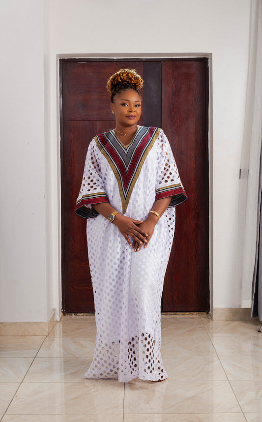 CRYSTAL LONG GOWN SAMPLE LACE ASO OKE