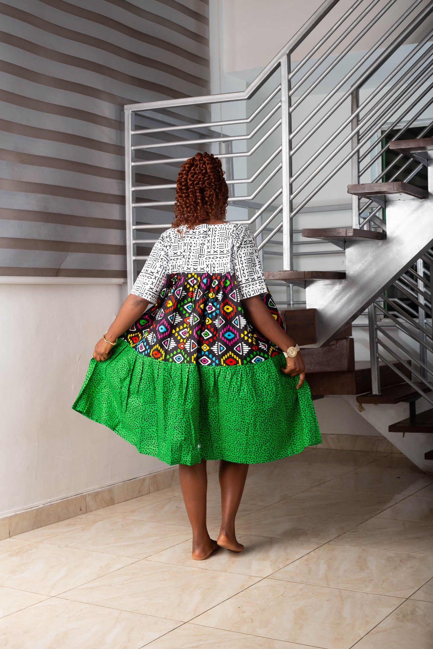 SHORT ANKARA CARABIAN GOWN