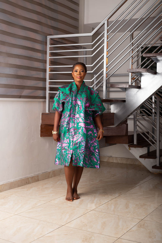 SHORT GOWN BROCADE