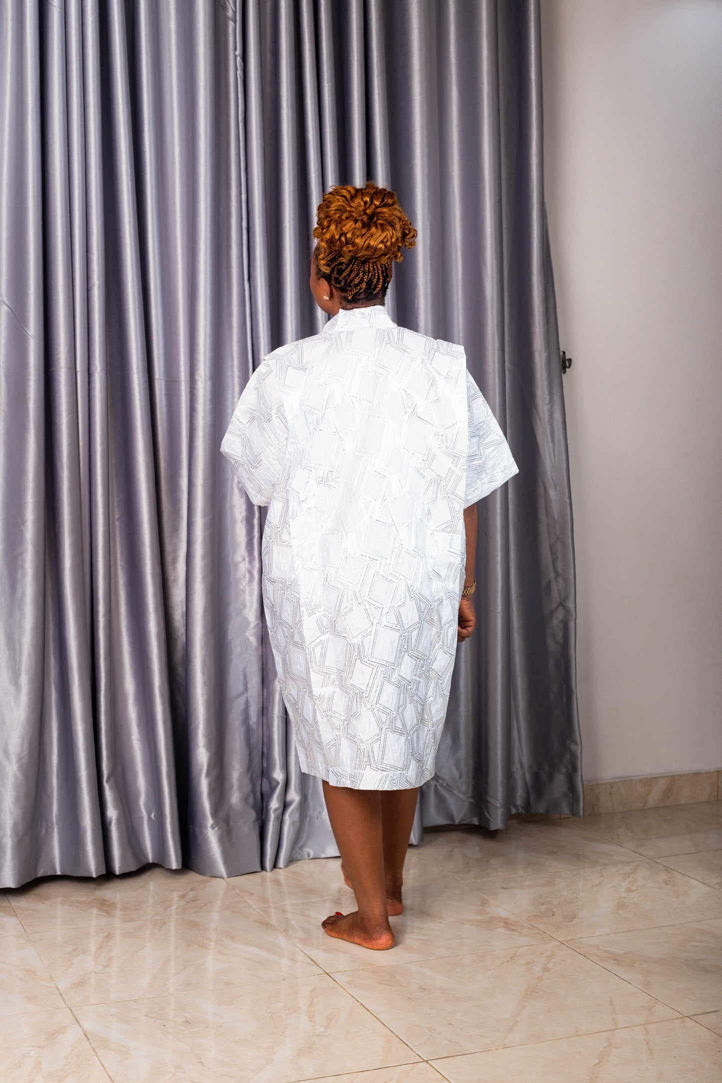 CRYSTAL SHORT GOWN BROCADE