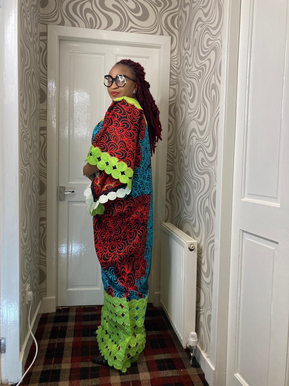 Ankara Long Gown Stoned