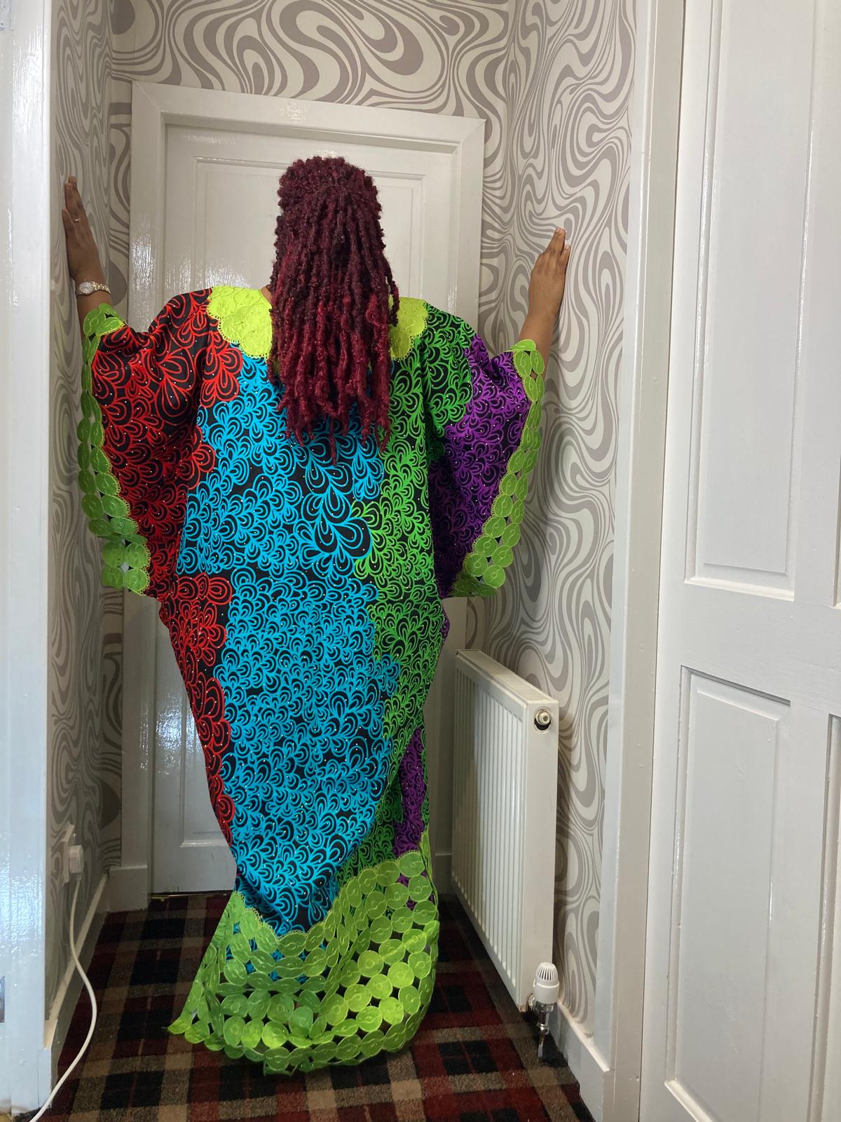 Ankara Long Gown Stoned