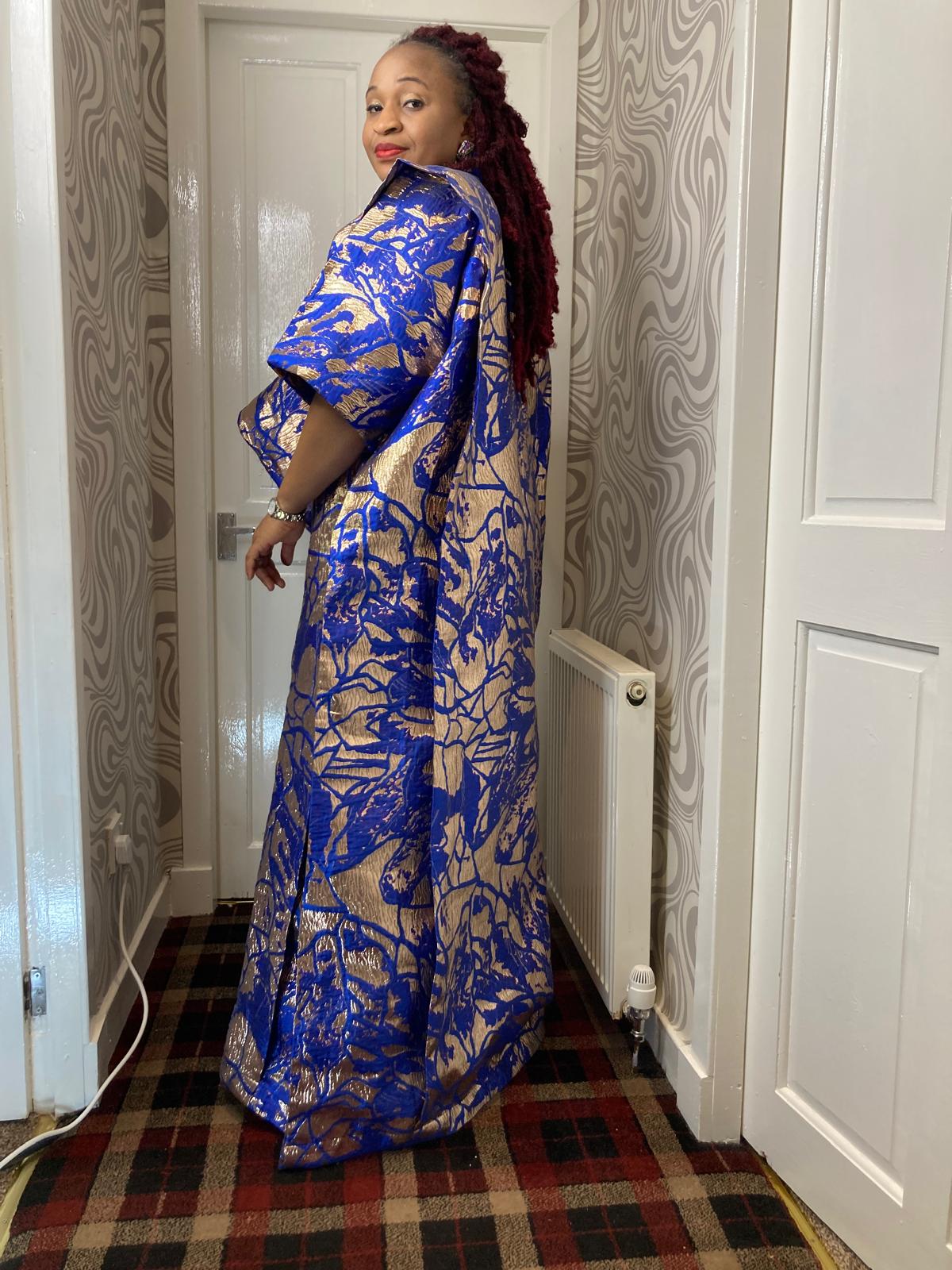 FLOWER LONG GOWN BROCADE