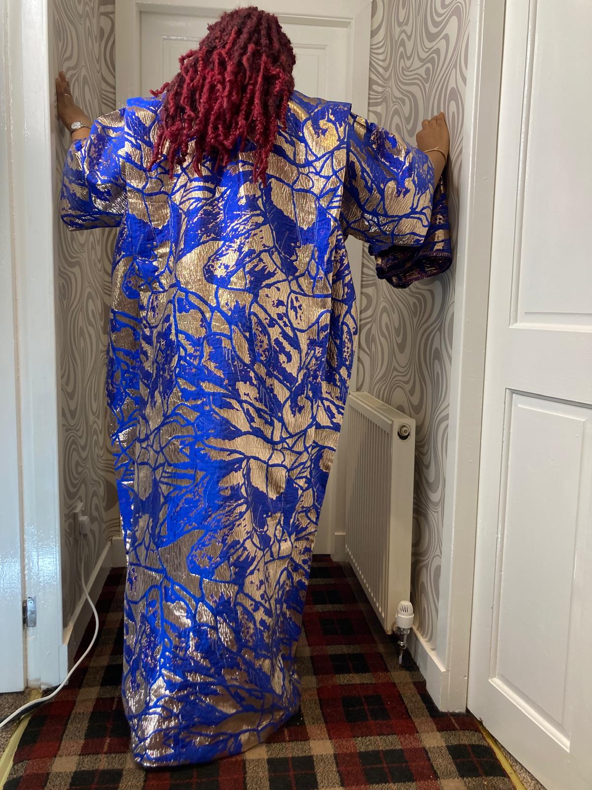 FLOWER LONG GOWN BROCADE