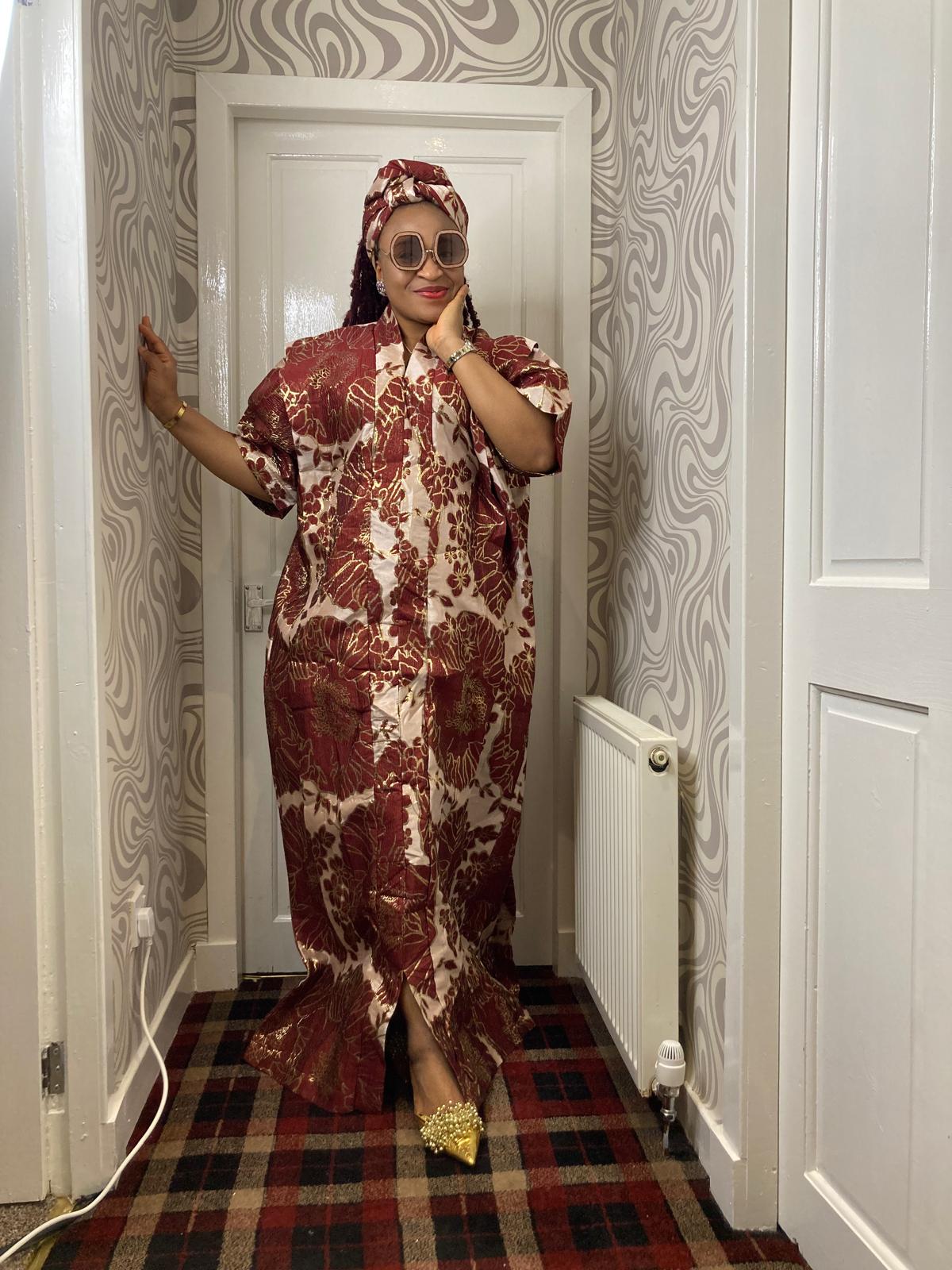 ROSE LONG GOWN BROCADE